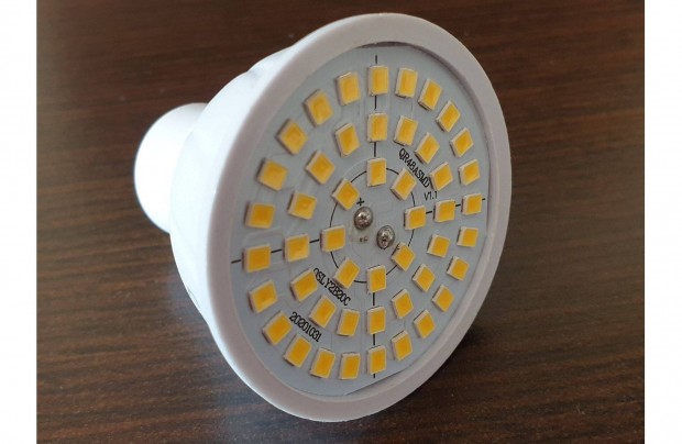 2 db. melegfehér GU10 220V 48 LED spot égő 5W - Új