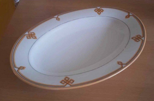 2 db antik, nagy méretű Elbogen ovális és köretes porcelán tál
