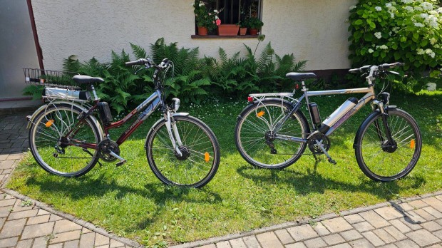 2 db elektromos kerkpr elad Schwinn, talaktott e-bike-ok
