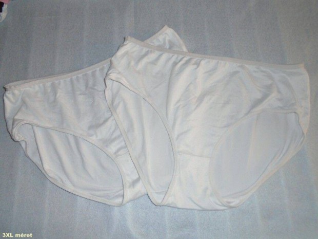 2 db fehér 3XL méretű bugyi (méret 3XL)