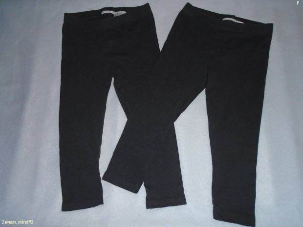 2 db fekete leggings nadrg 2 vesre (mret 92)