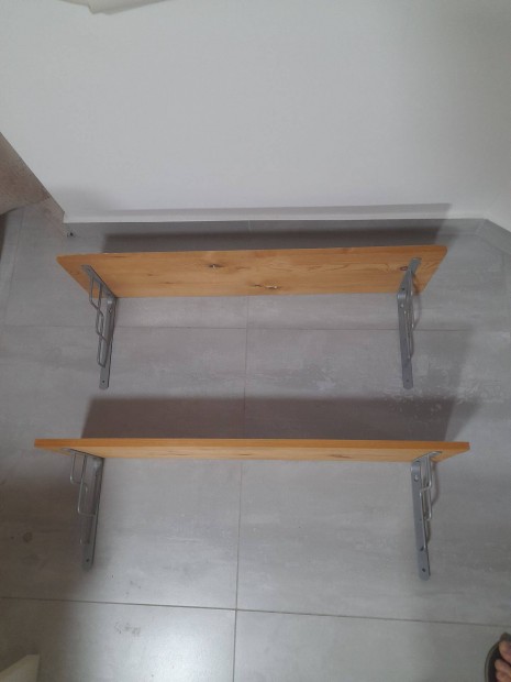 2 db nem IKEA fa polc fm konzolokkal