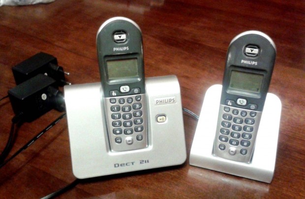 2 db-os Philips D211 vezetk nlkli telefon elad