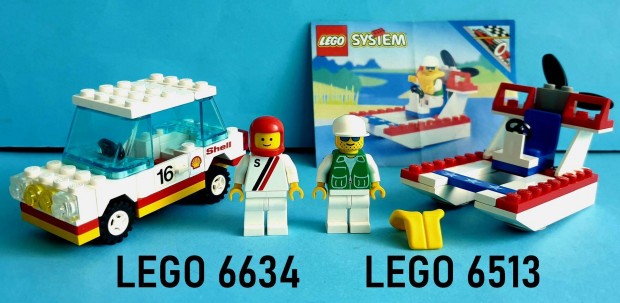 2 db rgi LEGO Legoland: 6634 Stock Car, 6513 Glade Runner, hinytalan