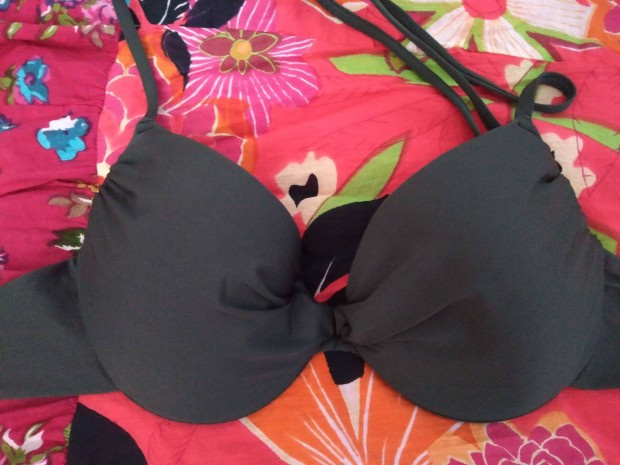 2 db szurke bikini felso egyben elado, 75 D, Uj 4000/2db