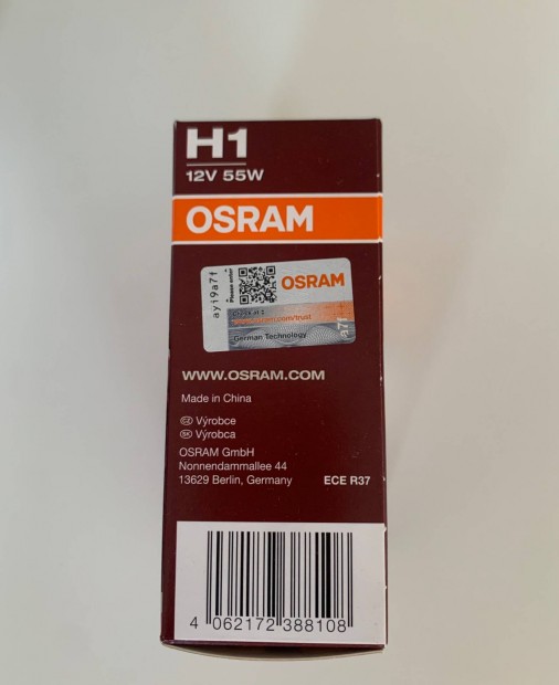 2 db �j, bontatlan Osram Night Breaker Laser H1 halog�n f�nysz�r�l�mpa