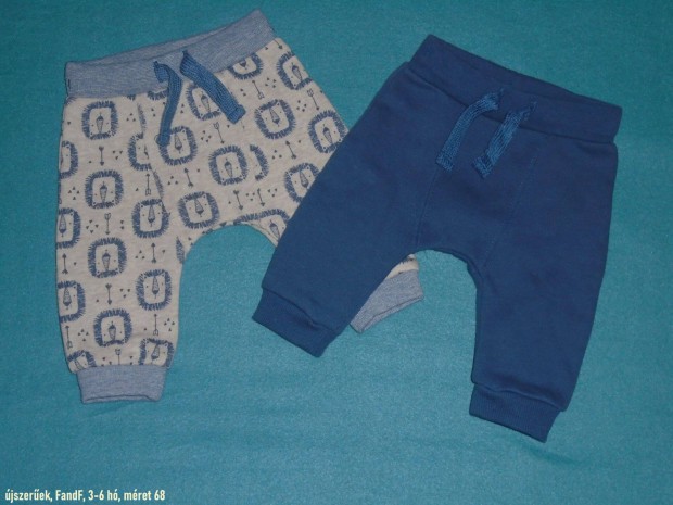 2 db jszer F&F jogger nadrg 3-6 h (mret 68) 1.400 Ft egyben