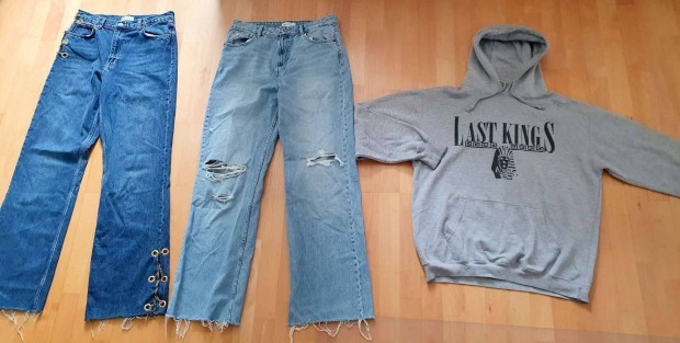 2 divatos Zara faros s designer pulcsi (hoodie) L-es (42-44)