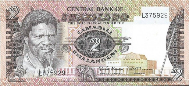 2 emalangeni Szvzifld (Afrika) 1984 UNC bankjegy