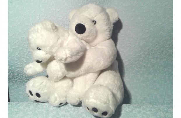 2 jegesmedve fehr maci kicsinyvel kzepes mret