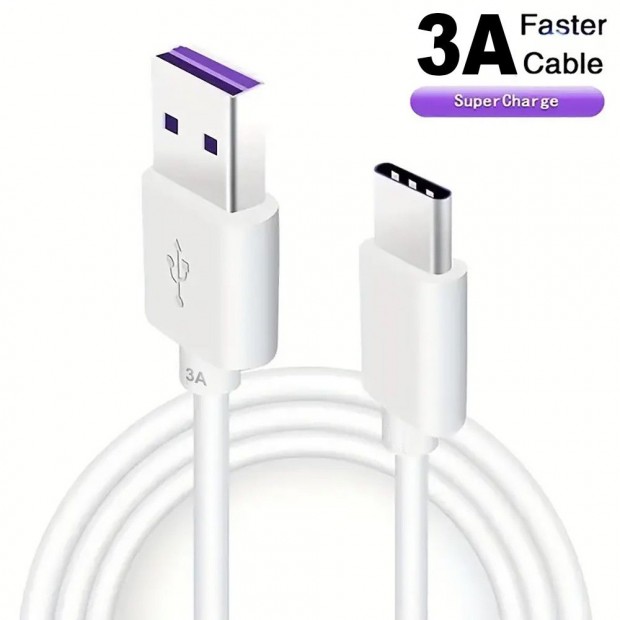 2 mteres 3A Gyors tlt USB Type C Kbel