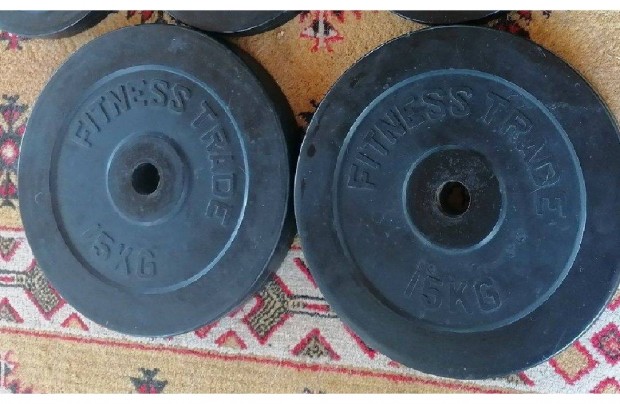 2 x 15 kg gumrozott slyz trcsa, 31mm Fitness Trade Sly