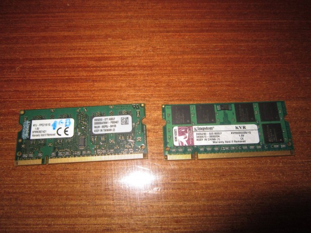 2 x 1GB DDR2 Laptop RAM egytt. Gpekben mkdtek. * MPL aut. 1435