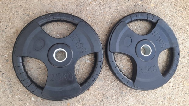 2 x 25 kg fogantys gumrozott olimpiai slytrcsa 51 mm sly slyz