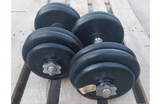 2 x 27,5 kg gumírozott egykezes súlyzó 31 mm