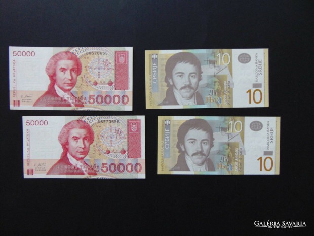 2 x 2 darab dinr bankjegy Sorszmkvet - Hajtatlan