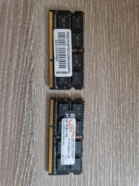 2 x 4GB 1066MHz DDR3 Apple Notebook RAM - Garancia: 2029.08.