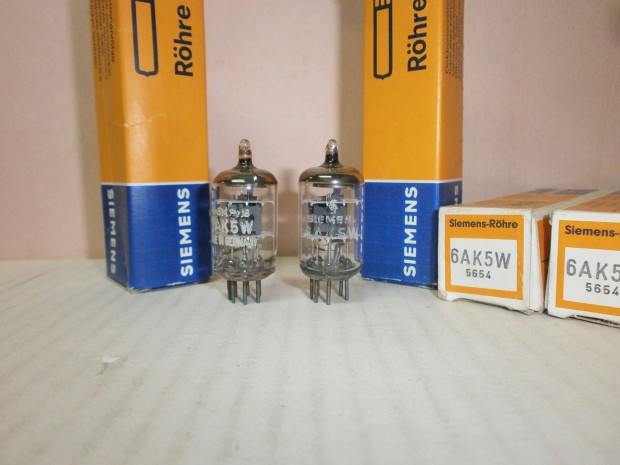 2 x 5654 (6AK5W, EF95, 6J1P) - Siemens - NOS