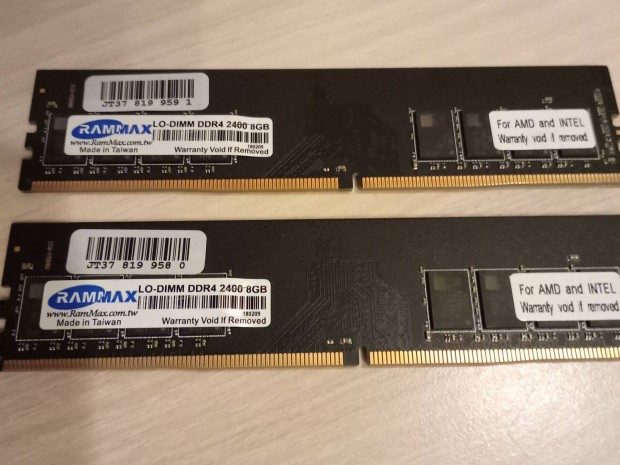 2 x 8 GB DDR4 memria