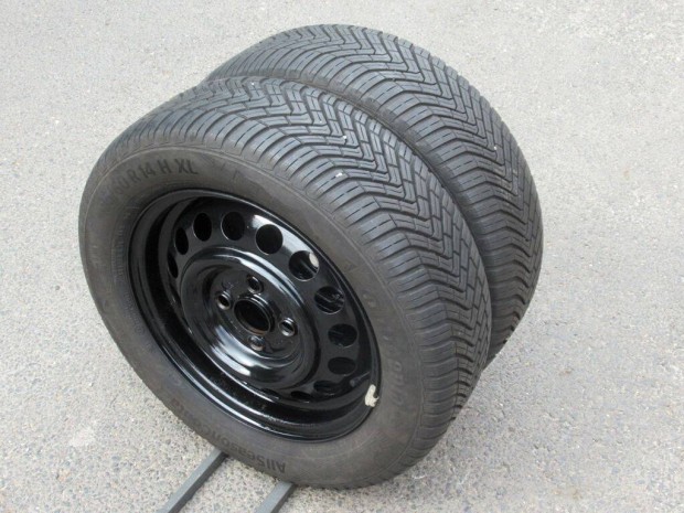2db 14" Suzuki Ignis lemezfelni 4x100 felni 185/60R14 télinyári gumi