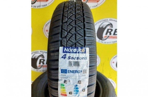 2db 155/65 r14 Új Norauto 4évszakos gumi 2021 15000ft/db