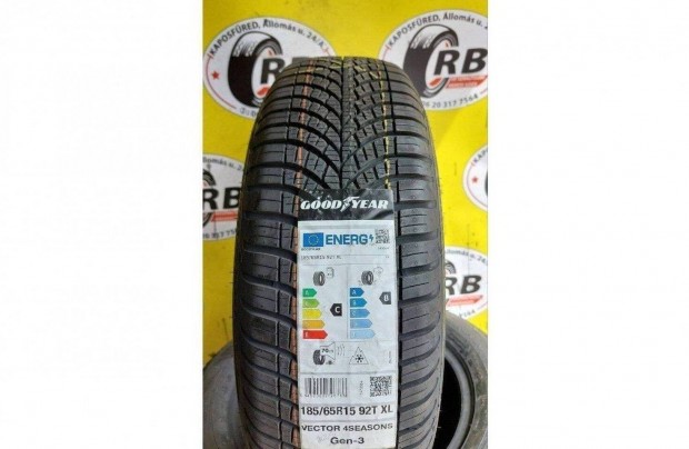 2db 185/65 r15 j Goodyear 4vszakos gumi 2021 25000ft/db