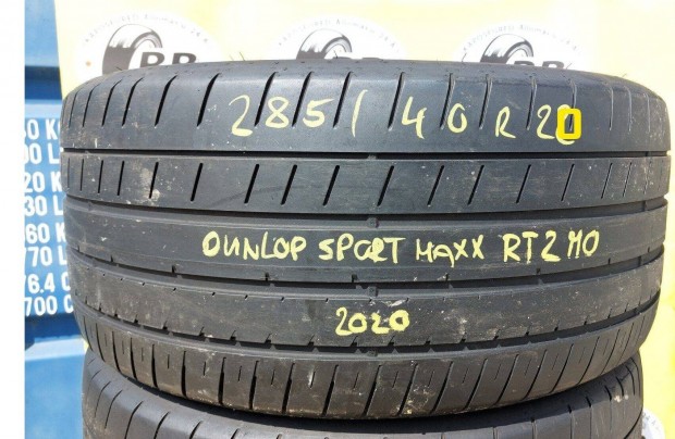 2db 285/40 r22 Dunlop nyári 2020 4mm,,15000ft/db