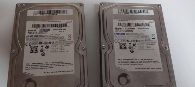 2db 500gb Samsung HDD elad