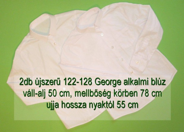 2db 7-8 v 122-128 j George hossz ujj lny alkalmi blz ing 1745Ft