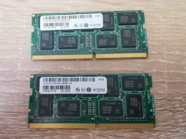 2db 8GB RAM VL41A1G63A-N6S Virtium 8GB PC4-17000 DDR4-2133MHz