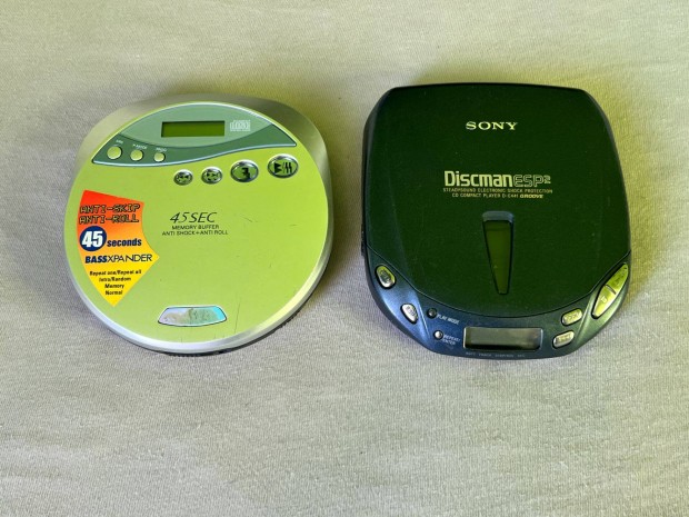 2db Discman CD lejtsz ( Sony , Sanyo )