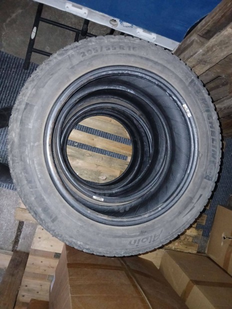 2db Michelin Alpin 205/55 r16 tli gumi tligumi kerk szett abroncs