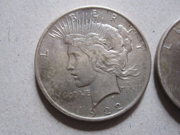 2db USA Peace dollar 1922-23 0.900 ezst