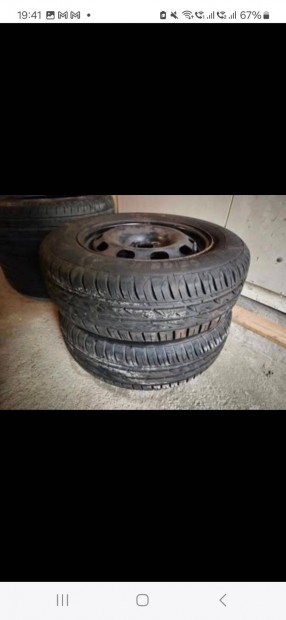 2db Vw et38 5x100 57,1 lemezfelni platin 195/65r15 2022es nyárigumikka