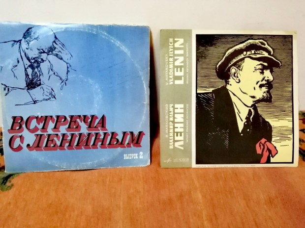 2db, régi Lenin bakelit lemez
