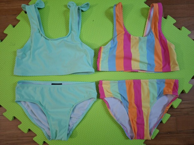 2db-osH &M 122/128 bikini szett fürdőruha mentazöld