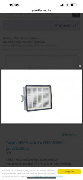 2db szűrő Lux Hepa+Szénszűrő