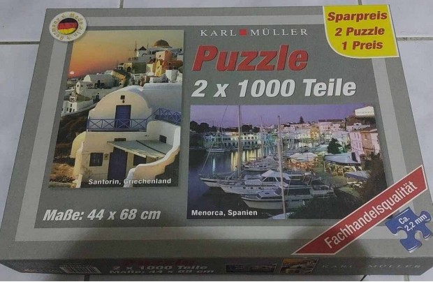 2x1000 db-os puzzle (Santorini & Menorca)