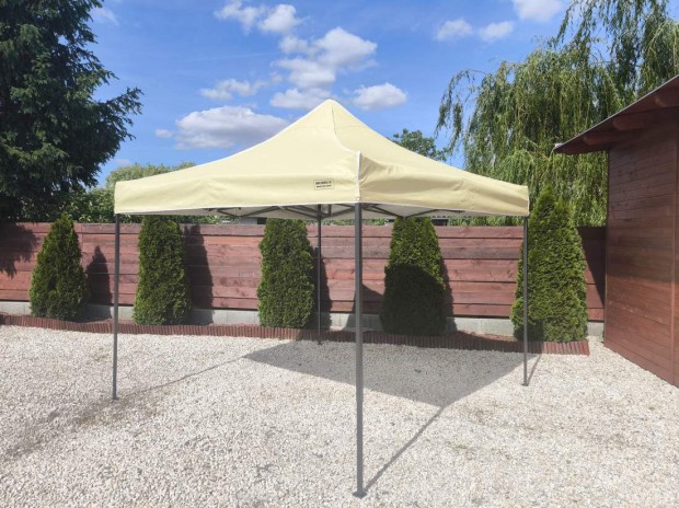 2x2 bézs rendezvény sátor árusító piaci horgász kerti pavilon 280g/m2