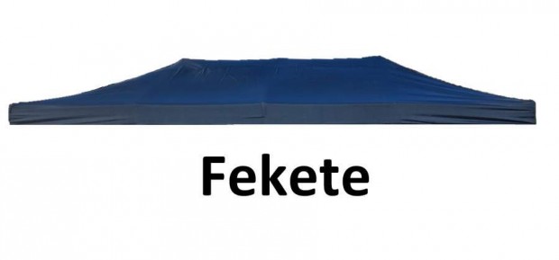 2x3 fekete tetőponyva sátortető sátorponyva ponyva kerti pavilonhoz