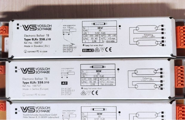 2x58W, 2x36W-os elektronikus fnycs eltt Vossloh Schwabe VS