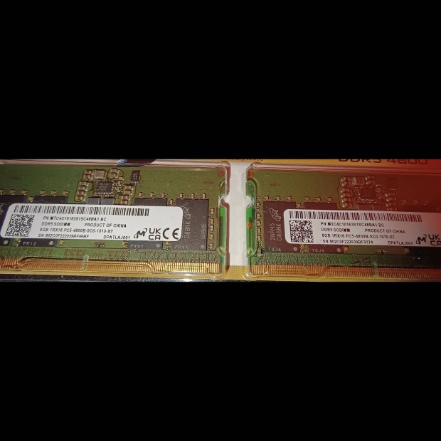 2x8GB DDR5 notebook RAM