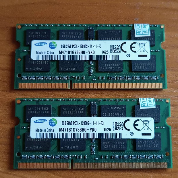 2x8GB Samsung DDR3L SO-DIMM 1600MHz notebook memra pr