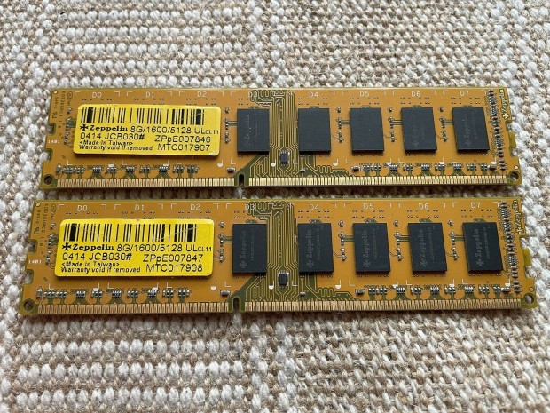 2x8GB - 16GB - 1600MHz DDR3 RAM