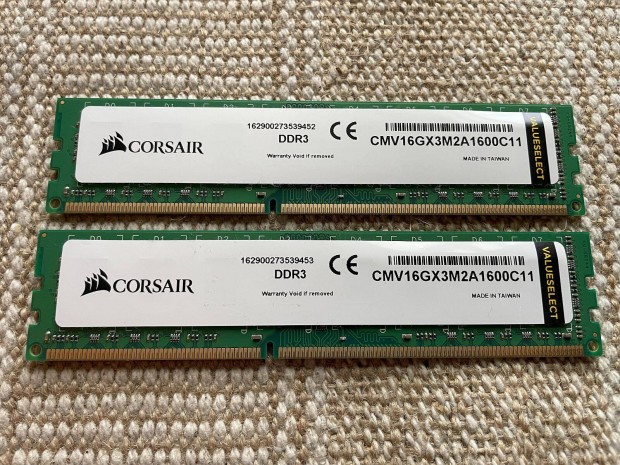 2x8GB - 16GB - Corsair 1600MHz DDR3 RAM