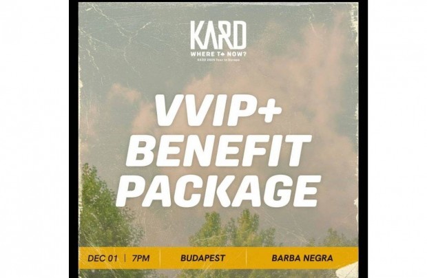 2x Kard Vvip+ & T1 koncertjegyek