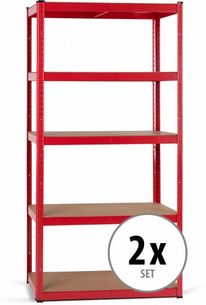 2x Szett Stagecaptain HR-175 RD Heavy Tároló Állvány Fa Polcokkal
