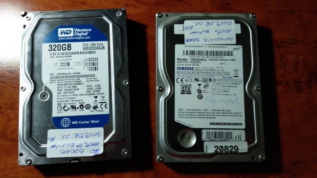 320GB merevlemez eladó 3.5" PC HDD