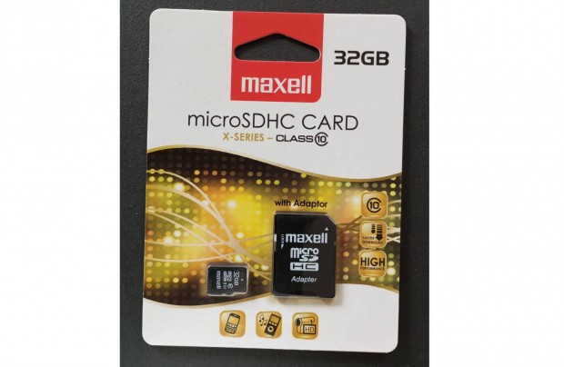 32GB 32 GB Microsd Micro sd krtya Maxell mrka class10 gyors SD krty
