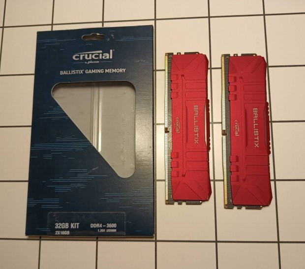 32Gb (2x16) DDR4 3600Mhz Cricual Ballistix Red Garancilis